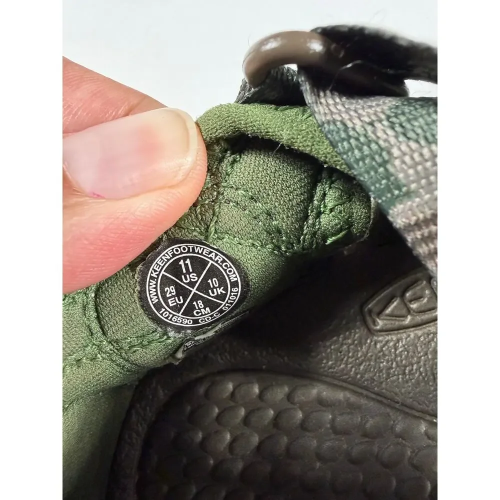KEEN Newport H2 Waterproof Closed Toe Sandals Green Camo Kids Size 11
